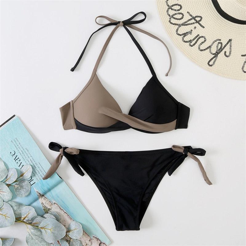 Bikinis Push-Up 2022 Nouveaux Maillots de Bain Bikini Femme Imprimé Floral Maillots de Bain pour Femme Maillots de Bain Deux Pièces Bikini Femme Ensembles Bikini Imprimé Floral Maillot de Bain Vêtements de Plage Maillot de Bain Femme Deux Pièces