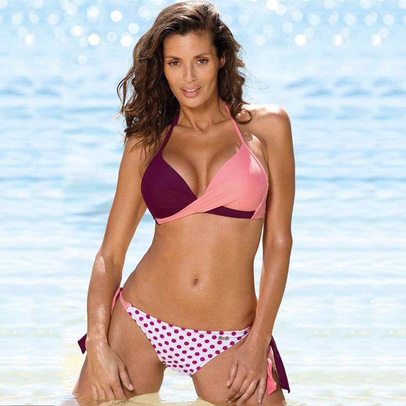 Bikinis Push-Up 2022 Nouveaux Maillots de Bain Bikini Femme Imprimé Floral Maillots de Bain pour Femme Maillots de Bain Deux Pièces Bikini Femme Ensembles Bikini Imprimé Floral Maillot de Bain Vêtements de Plage Maillot de Bain Femme Deux Pièces