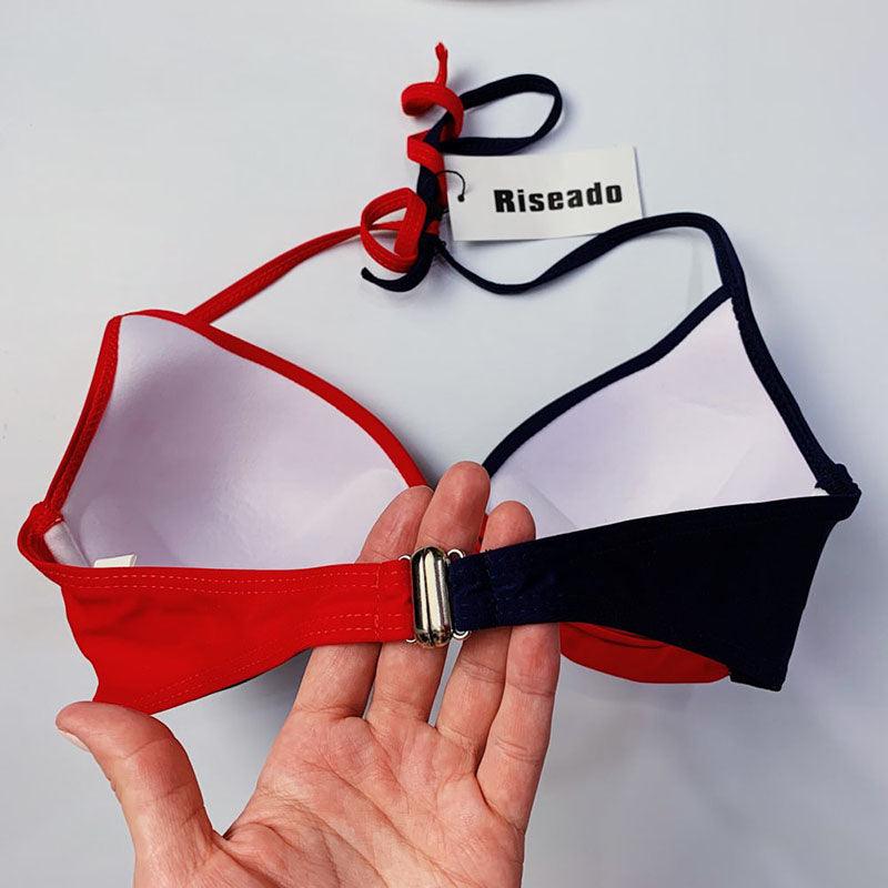 Maillot de Bain Femme Push Up Bikinis Maillots de Bain Femme Push Up Dos Nu Bandage Bikini Imprimé Floral Bas de Maillot de Bain Deux Pièces Maillots de Bain Femme Dos Nu Imprimé Feuilles Vêtements de Plage Grande Taille