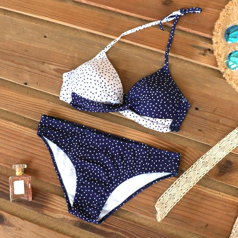 Maillot de Bain Femme Push Up Bikinis Maillots de Bain Femme Push Up Dos Nu Bandage Bikini Imprimé Floral Bas de Maillot de Bain Deux Pièces Maillots de Bain Femme Dos Nu Imprimé Feuilles Vêtements de Plage Grande Taille