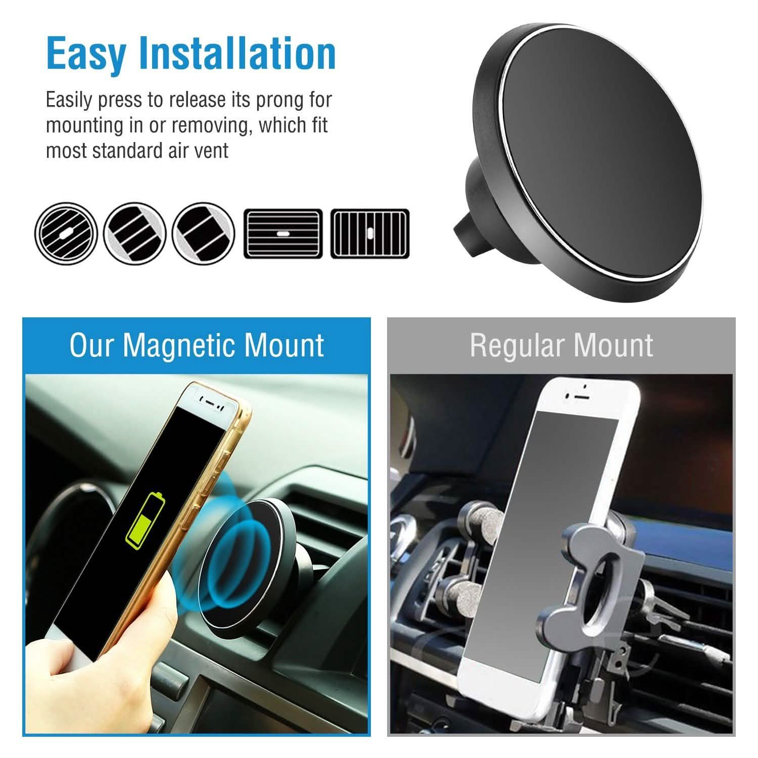 Chargeur de voiture magnétique sans fil Qi