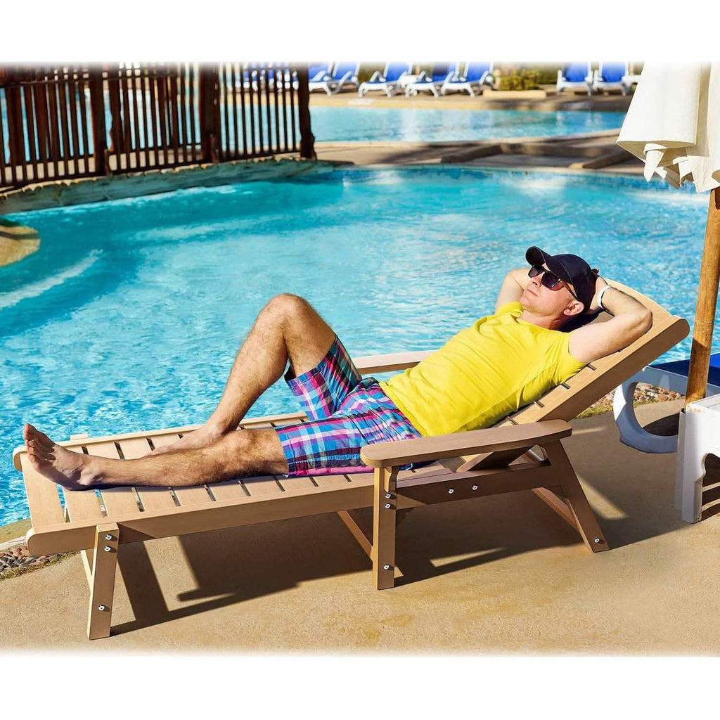 QOMOTOP Chaise longue d'extérieur