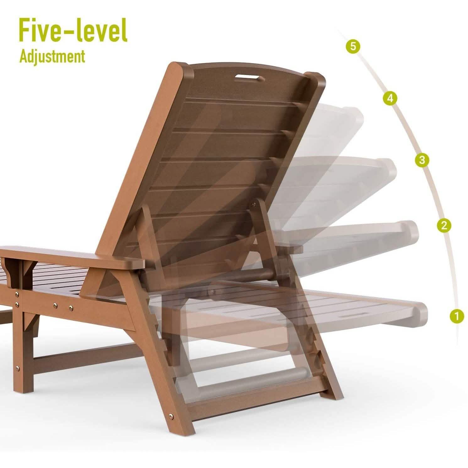 QOMOTOP Chaise longue d'extérieur