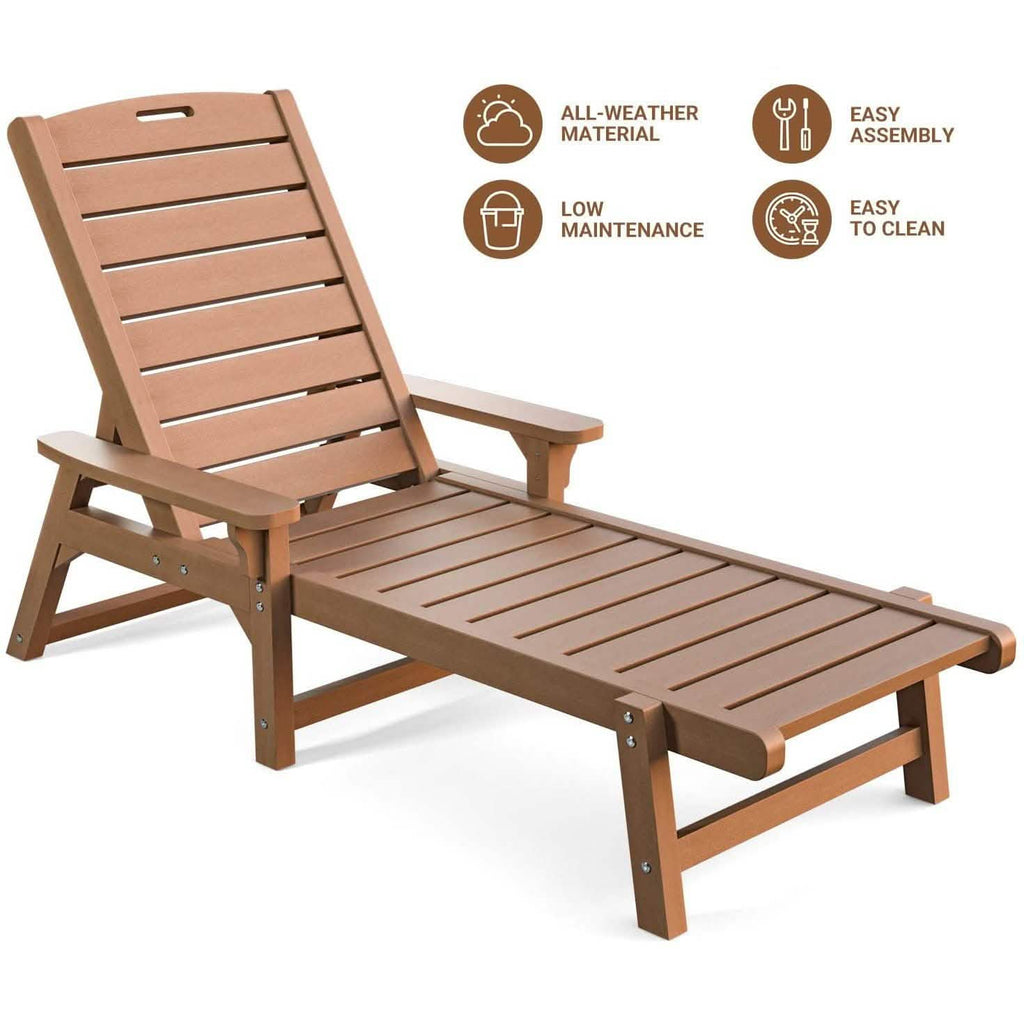 QOMOTOP Chaise longue d'extérieur