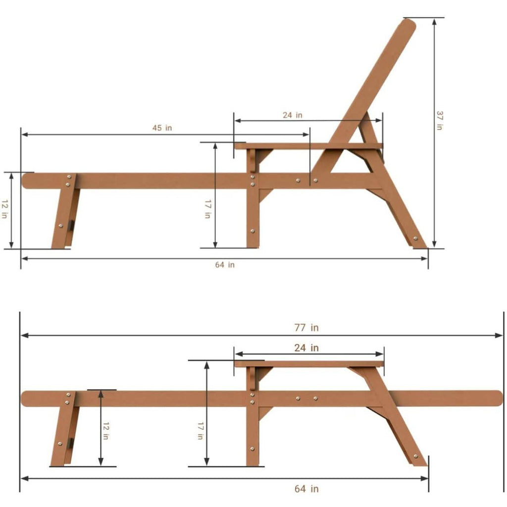 QOMOTOP Chaise longue d'extérieur