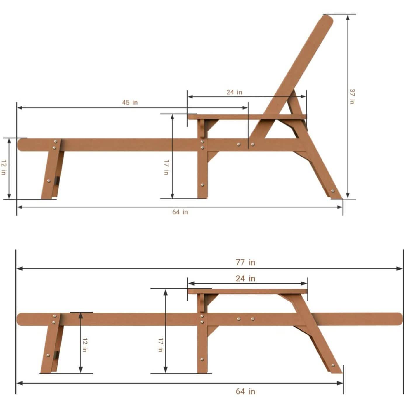QOMOTOP Chaise longue d'extérieur