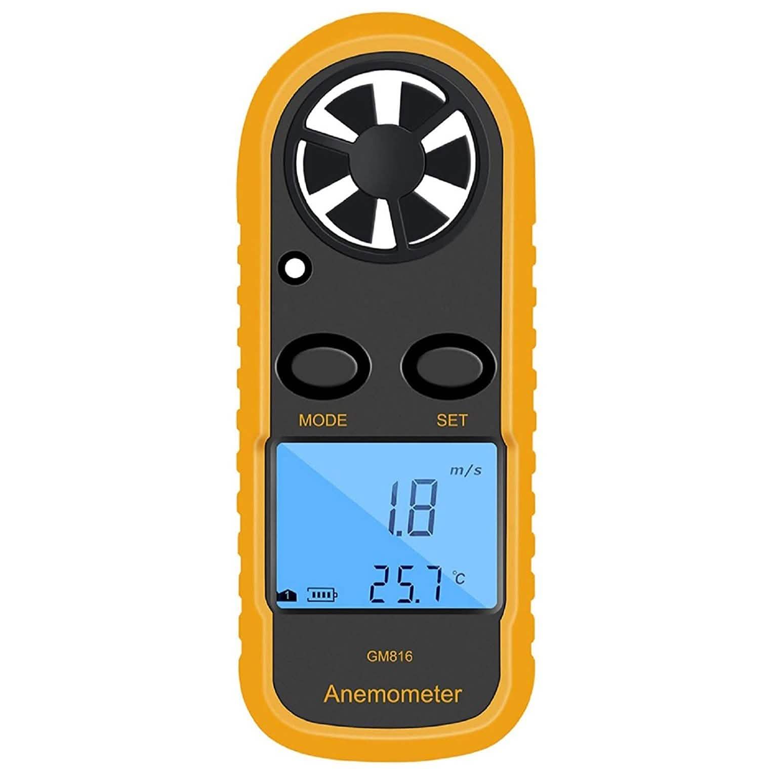 Anémomètre numérique Qotone GM816 pour mesure de vitesse du vent