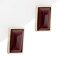 Clous d'oreilles rectangulaires en quartz