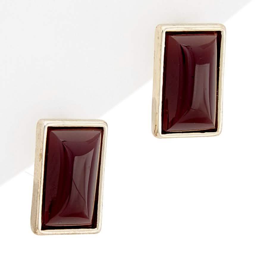 Clous d'oreilles rectangulaires en quartz