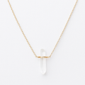 Single Quartz Crystal Necklace – Gold Filled, Wire Wrapped, Choose Your Length, Made to Order
