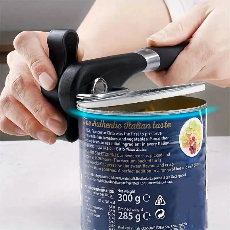 Ouvre-boîte en acier inoxydable rapide et facile - Gadget de cuisine multifonctionnel