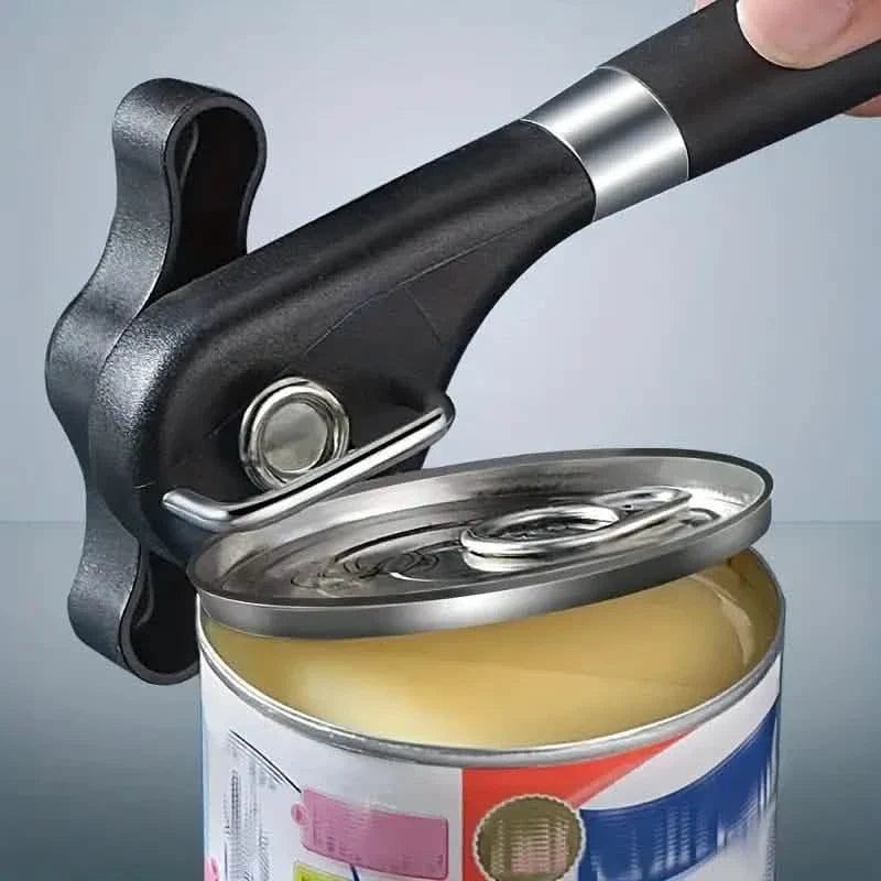 Ouvre-boîte en acier inoxydable rapide et facile - Gadget de cuisine multifonctionnel