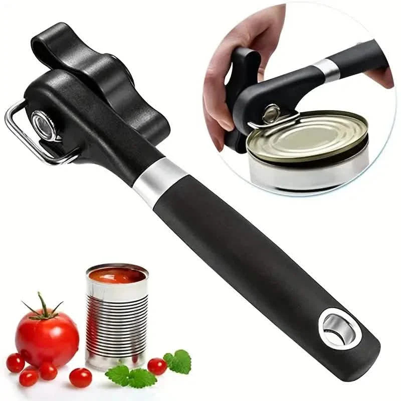 Ouvre-boîte en acier inoxydable rapide et facile - Gadget de cuisine multifonctionnel