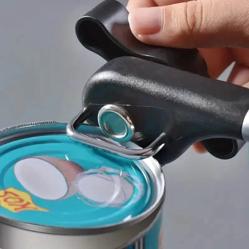 Ouvre-boîte en acier inoxydable rapide et facile - Gadget de cuisine multifonctionnel