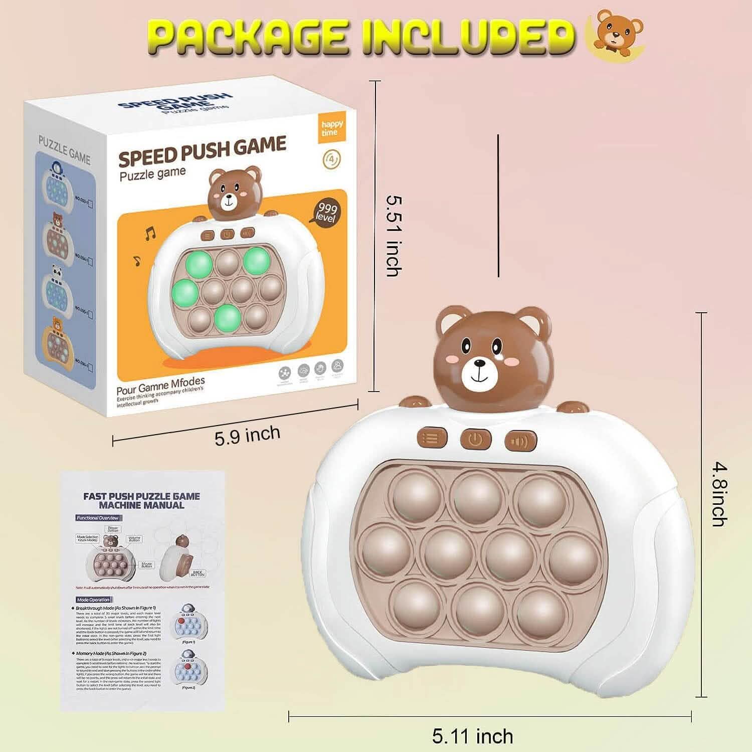 Jeu de Pop-It Rapide - Fidget Toys Pro pour Enfants et Adultes