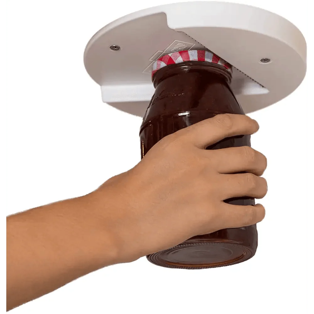 Décapsuleur/Ouvre-bocal multifonctionnel en V à design unique, à installer sous les armoires, professionnel pour canettes, s'adapte à toutes les tailles, gadget de cuisine utile
