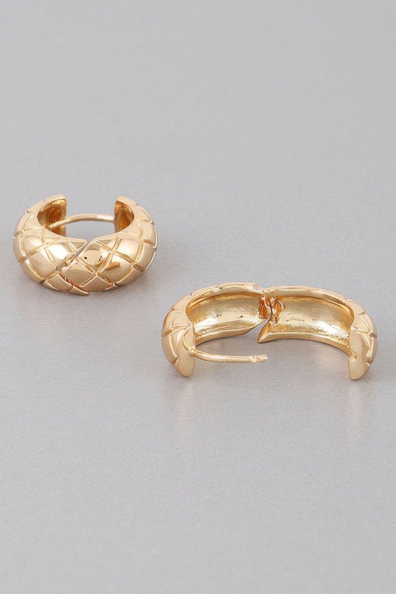 Quilted Hoop Earrings
