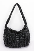 Sac bandoulière matelassé métallisé