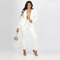 Costumes et Blazers Femme Coupe Droite Élégant Automne Printemps Uni