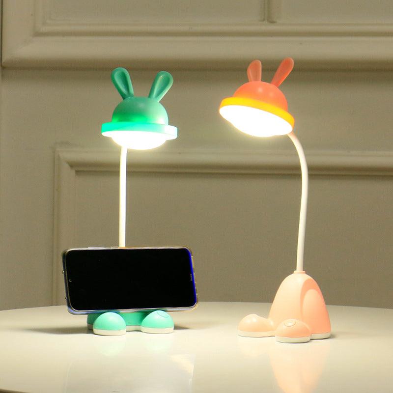 Lampe de table LED Lapin, Veilleuses de chevet pour enfants, Lampe de bureau lapin pour la chambre d'étude, Décoration de chambre de bébé, Restaurant, Salon, Joli cadeau, Recharge USB, Jolies lampes d'étude pour la décoration de chambre.