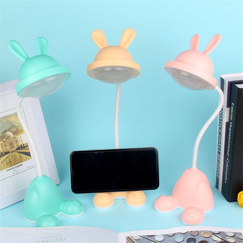 Lampe de table LED Lapin, Veilleuses de chevet pour enfants, Lampe de bureau lapin pour la chambre d'étude, Décoration de chambre de bébé, Restaurant, Salon, Joli cadeau, Recharge USB, Jolies lampes d'étude pour la décoration de chambre.
