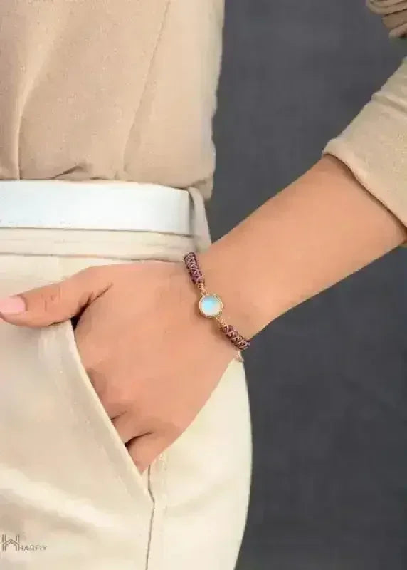 Bracelet à charms opale améthyste éclatante