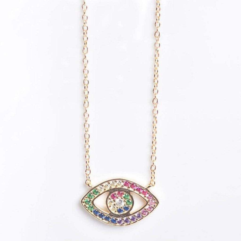 Collier Œil Arc-en-ciel en ZC