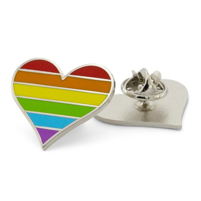 Broche émaillée Cœur Arc-en-ciel Fierté – Accessoire de soutien et de visibilité LGBTQ+