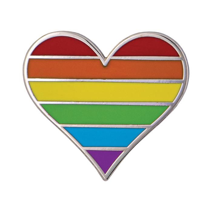 Broche émaillée Cœur Arc-en-ciel Fierté – Accessoire de soutien et de visibilité LGBTQ+