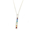 Collier à breloque en argent sterling 925 arc-en-ciel de la Fierté