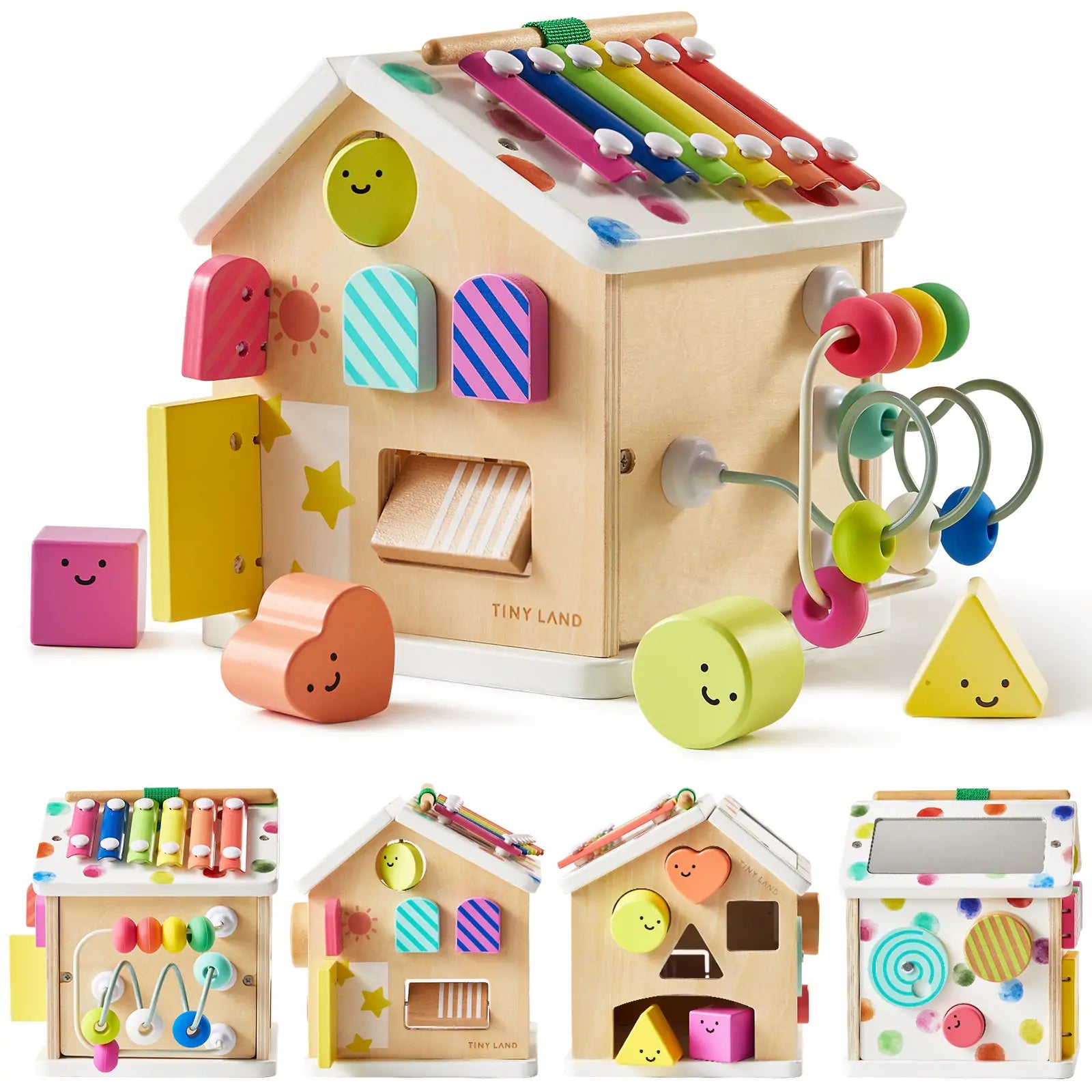 Cube d'activités Tiny Land® La maisonnette - Arc-en-ciel