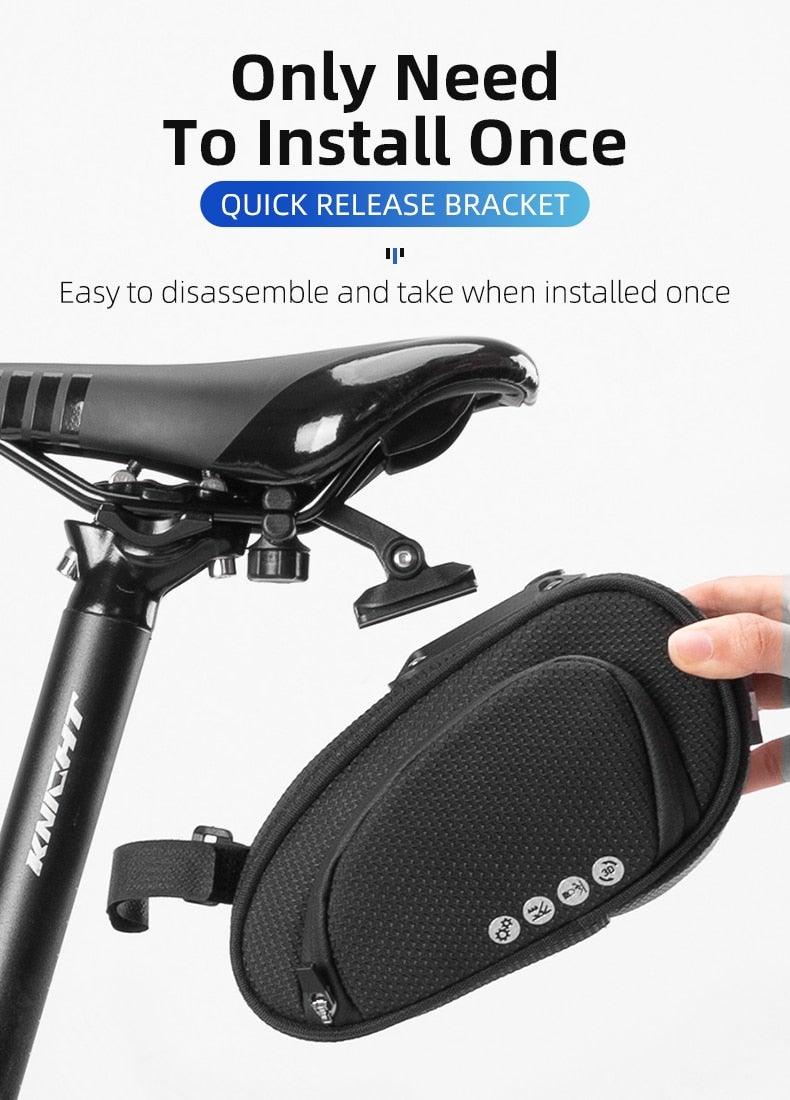 Sac de vélo imperméable Sac de vélo antichoc pour vélo réfléchissant grande capacité Sacoche de selle Accessoires de sacoche de vélo Sacoche de selle Sous la selle Sacoche de vélo Accessoires de cyclisme Pochette de rangement pour VTT Vélo de route