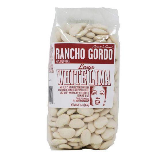 Haricots anciens Rancho Gordo – « Large White Lima » (454 g)