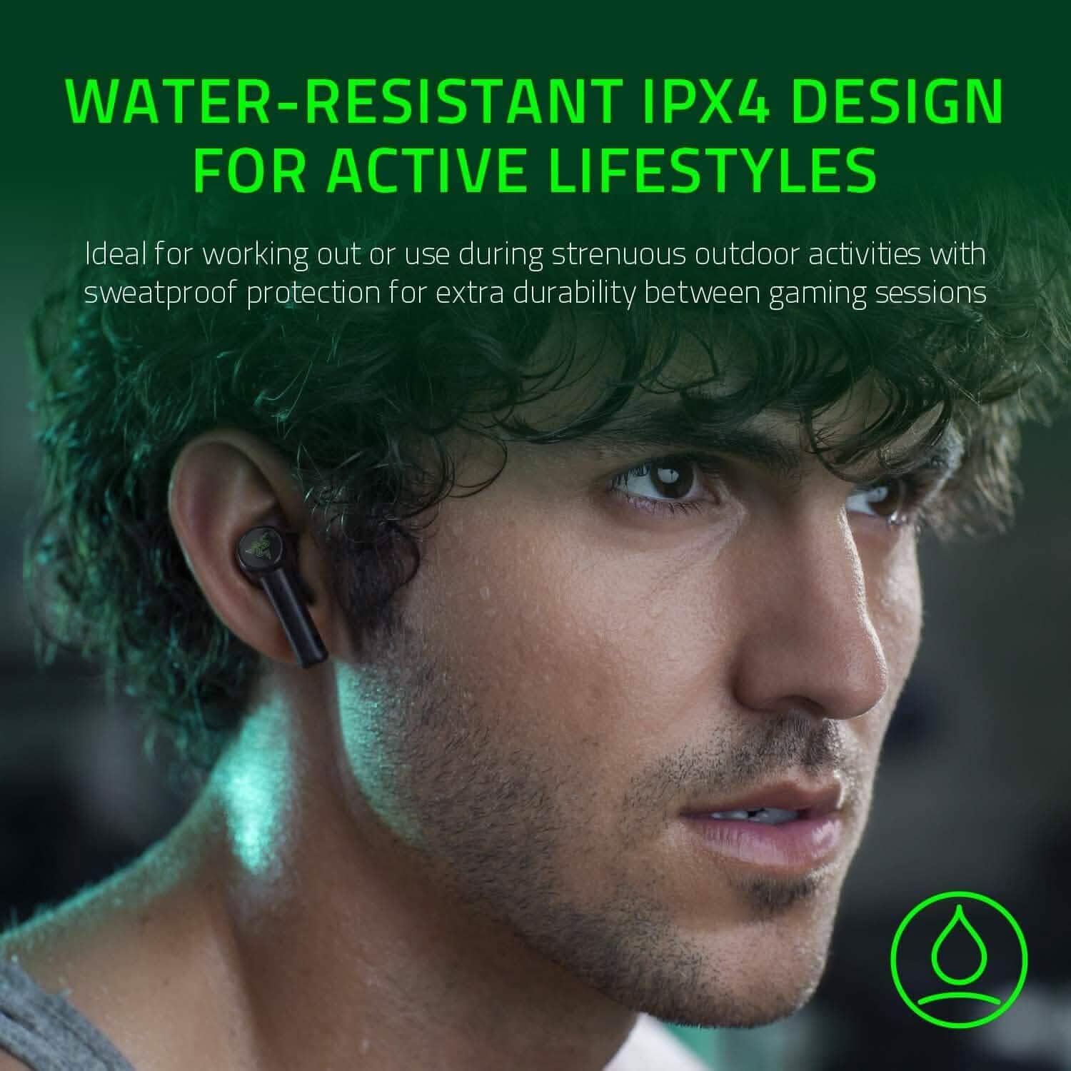 Écouteurs de jeu Bluetooth sans fil Razer Hammerhead avec haut-parleurs de 13 mm (reconditionnés)