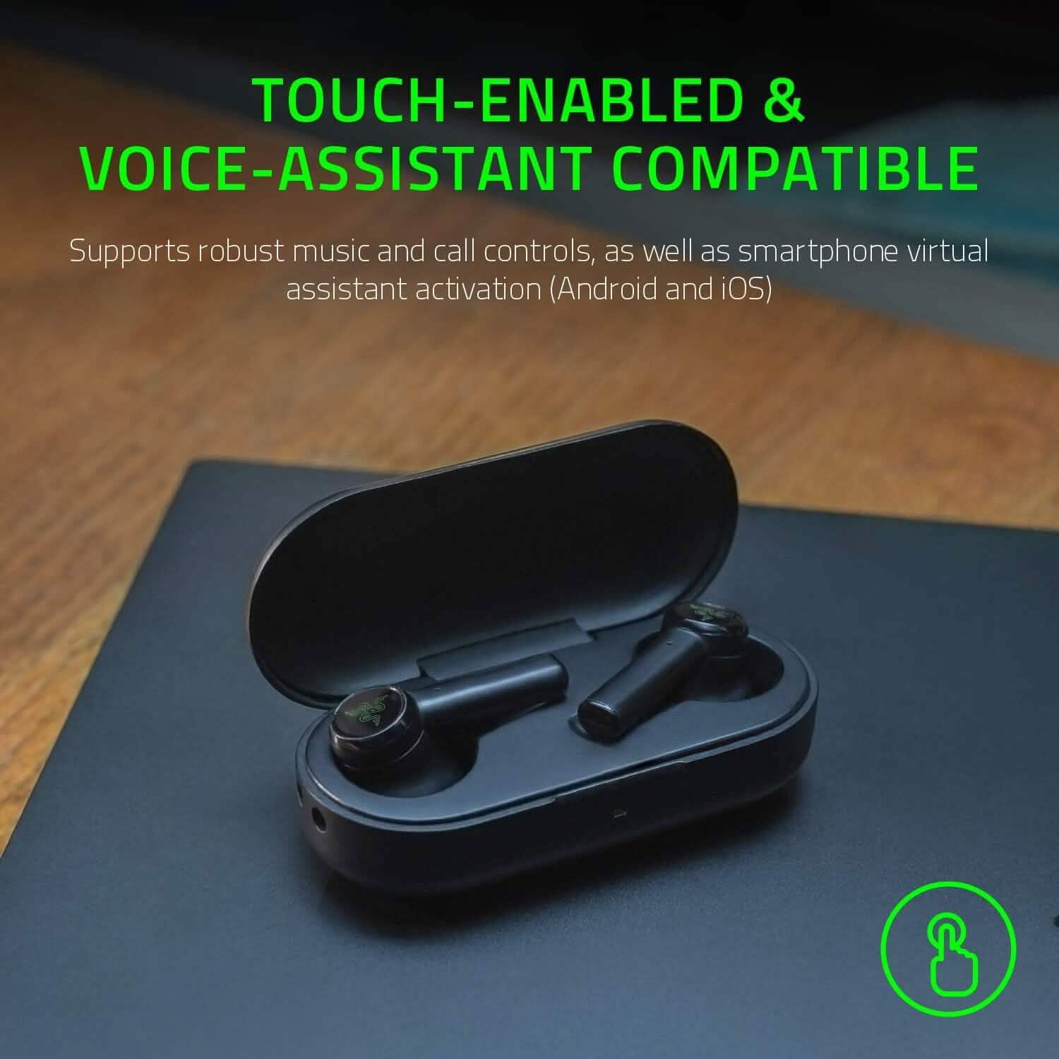 Écouteurs de jeu Bluetooth sans fil Razer Hammerhead avec haut-parleurs de 13 mm (reconditionnés)