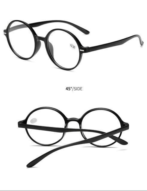 Lire Lunettes Hommes Femmes Rondes Vintage Lunettes de Lecture Anti Lumière Bleue Hommes Femmes Rétro Monture Ronde Épaisse Lunettes Légères avec Charnière à Ressort Faciles à Transporter +1 +1.5 +2 +2.5 +3 +3.5