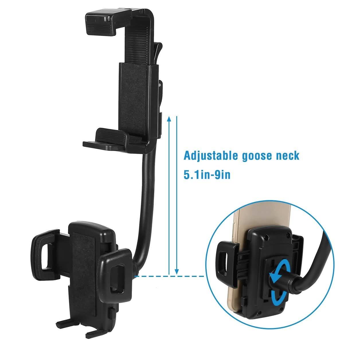 Support de téléphone pour rétroviseur de voiture