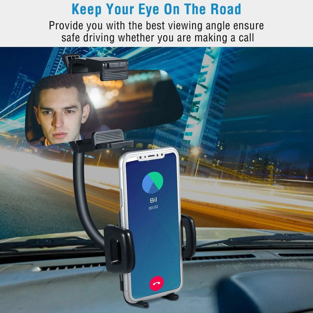 Support de téléphone pour rétroviseur de voiture