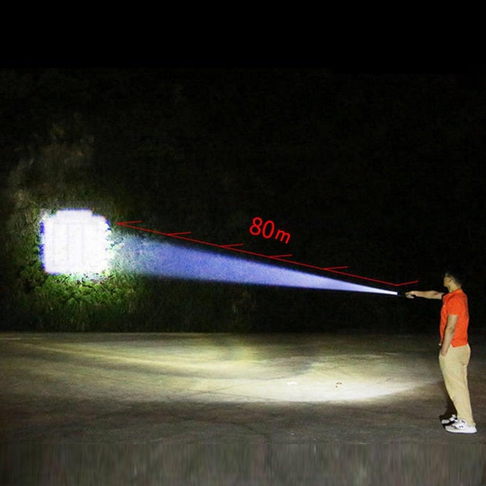 Mini lampe torche LED portable rechargeable étanche USB, super lumineuse, zoom télescopique, résistante à l'eau, idéale pour les activités intérieures/extérieures, le camping et la randonnée nocturne