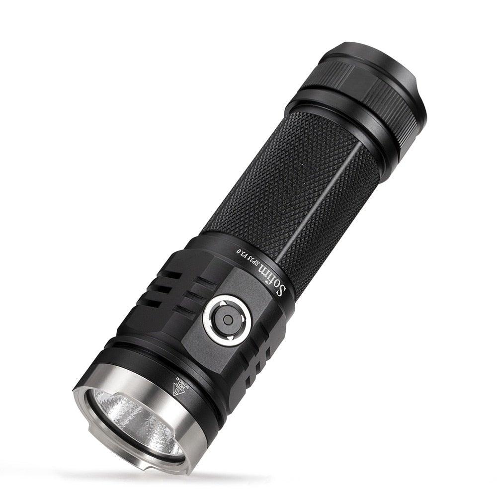 Lampe Torche LED Rechargeable Ajustable Haute Luminosité Puissante Étanche Portable Cree USB Super Lumineuse de Poche pour Camping Randonnée Cyclisme