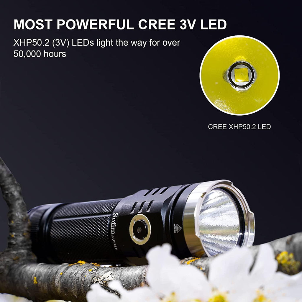 Lampe Torche LED Rechargeable Ajustable Haute Luminosité Puissante Étanche Portable Cree USB Super Lumineuse de Poche pour Camping Randonnée Cyclisme