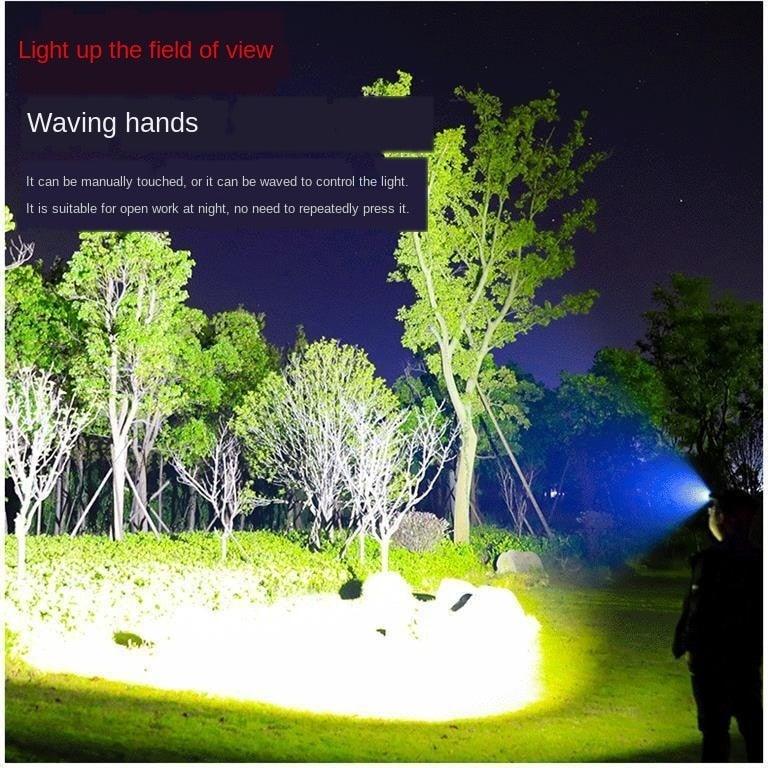 Lampe frontale à LED rechargeable, réglable, lumière puissante, zoomable, longue portée, étanche, super lumineuse, pour la randonnée, la pêche de nuit, l'extérieur, lampe de mineur