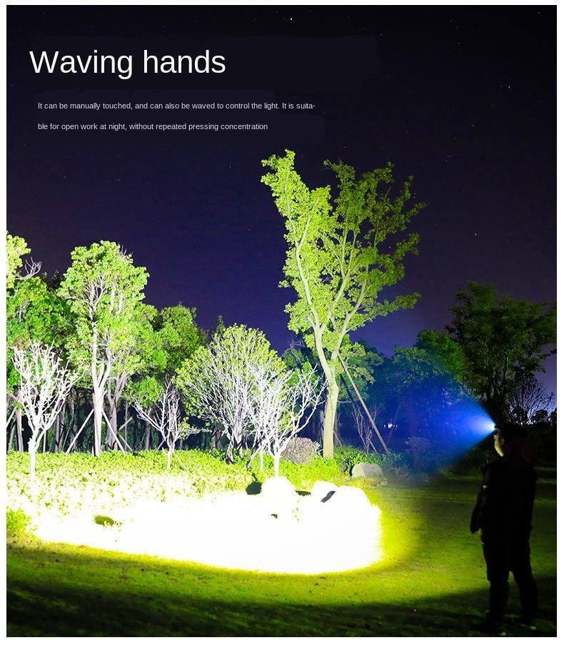 Lampe frontale à LED rechargeable, réglable, lumière puissante, zoomable, longue portée, étanche, super lumineuse, pour la randonnée, la pêche de nuit, l'extérieur, lampe de mineur