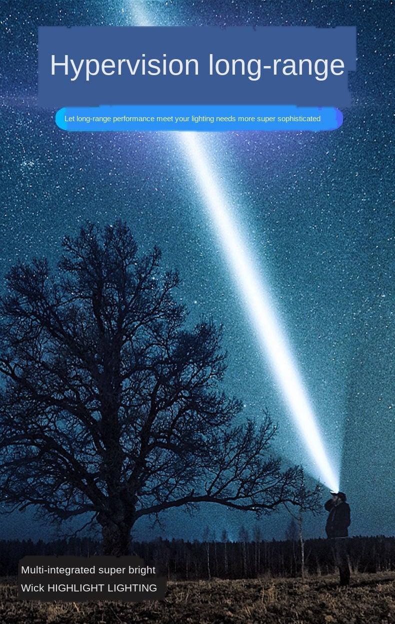 Lampe frontale à LED rechargeable, réglable, lumière puissante, zoomable, longue portée, étanche, super lumineuse, pour la randonnée, la pêche de nuit, l'extérieur, lampe de mineur