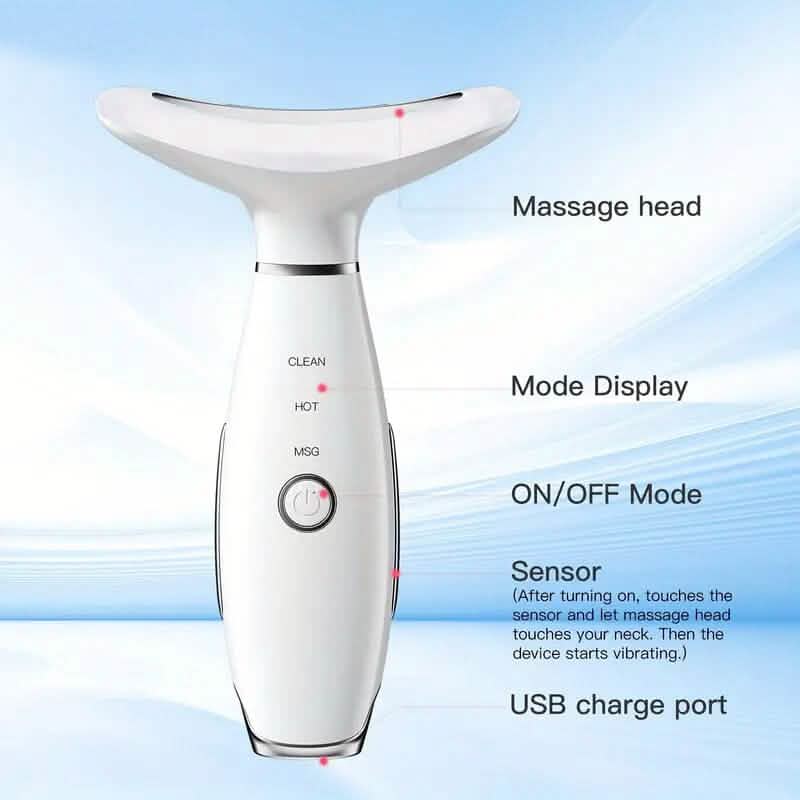 Masseur vibrant chauffant rechargeable pour soins esthétiques