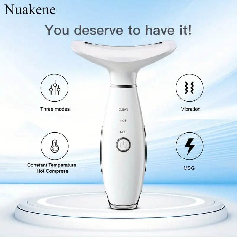 Masseur vibrant chauffant rechargeable pour soins esthétiques
