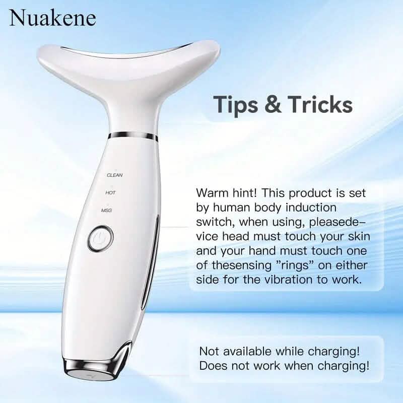 Masseur vibrant chauffant rechargeable pour soins esthétiques