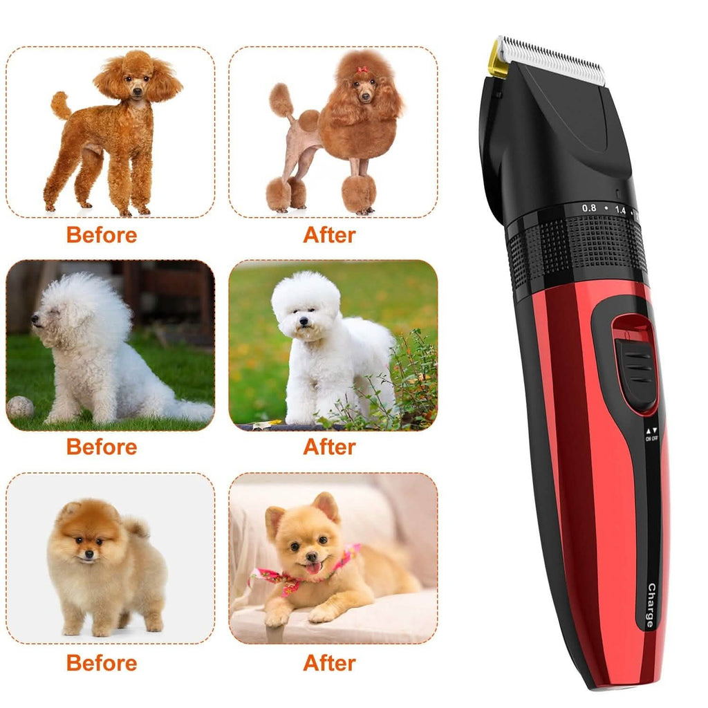 Trousse de toilettage sans fil rechargeable pour animaux de compagnie