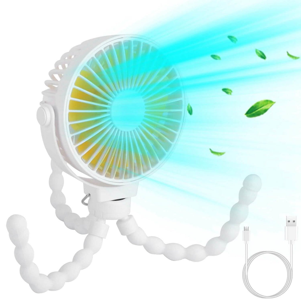 Ventilateur portatif rechargeable avec trépied flexible