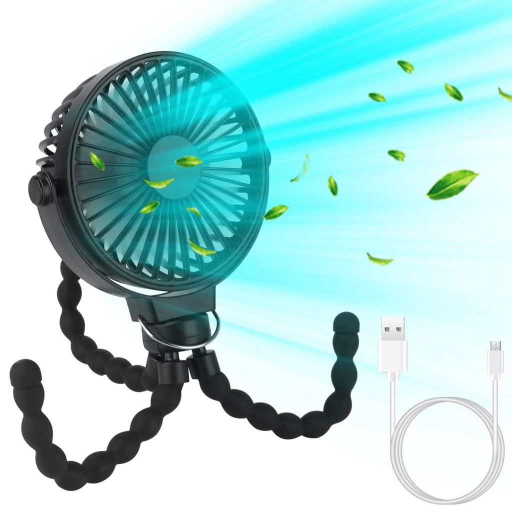 Ventilateur portatif rechargeable avec trépied flexible